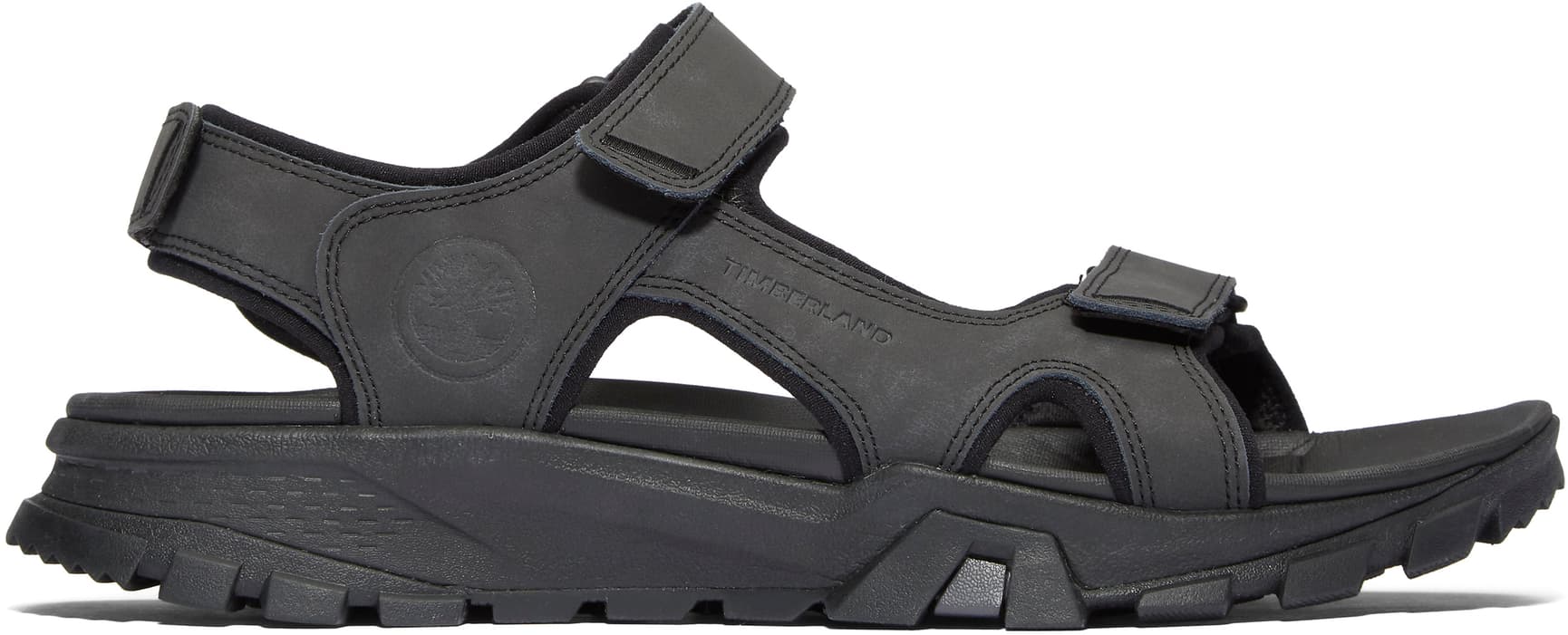 Mens Lincoln Peak 2 Strap Sandal Jet Black, view: 0