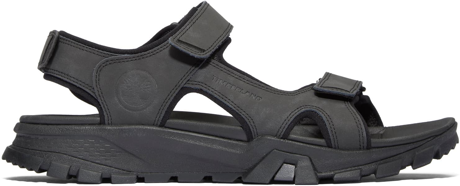 Mens Lincoln Peak 2 Strap Sandal Jet Black, view: 0