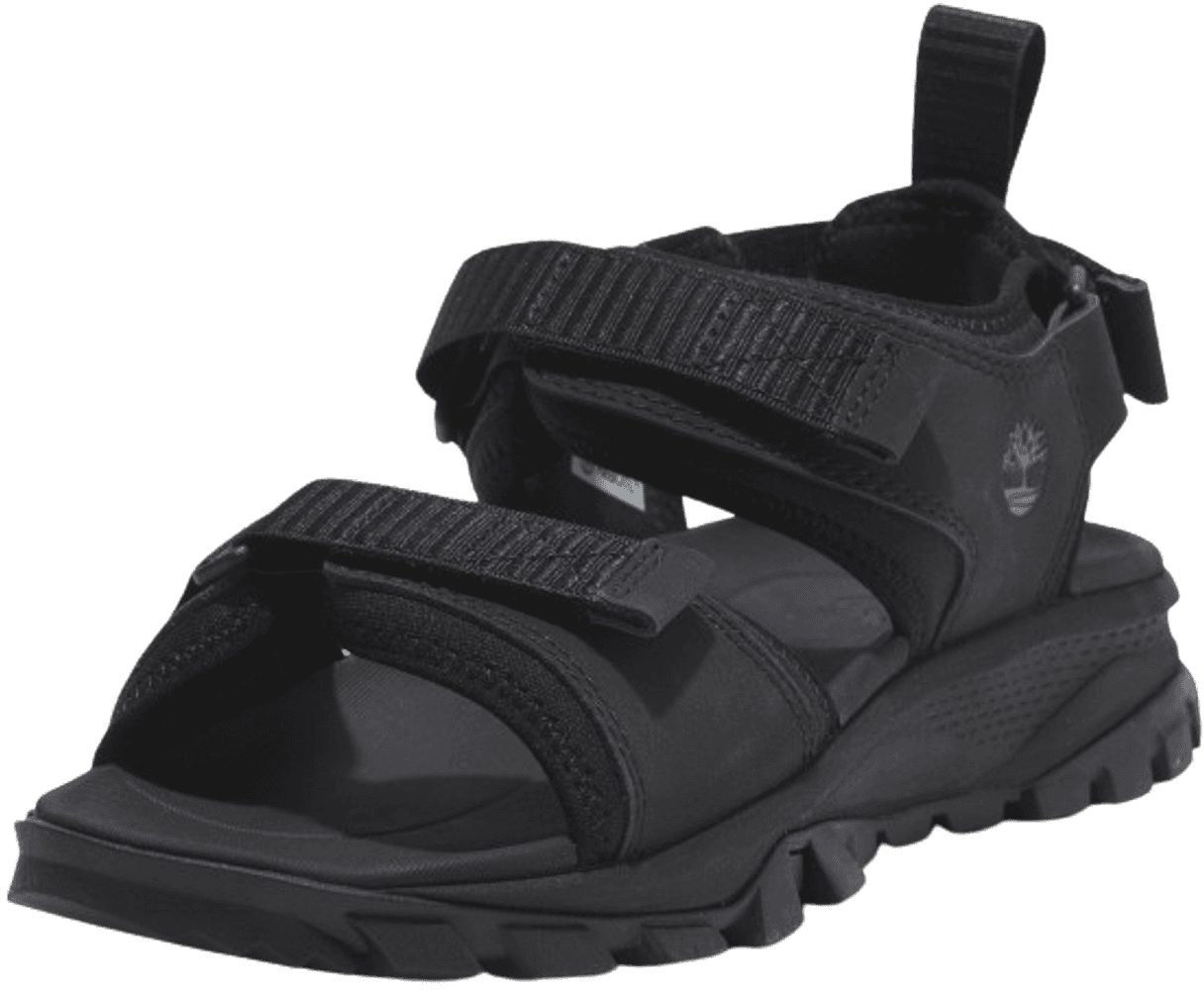 Womens Lincoln Peak 2 Strap Sandal Blk Leather, view: 6