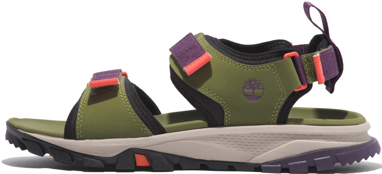 Womens Lincoln Peak 2 Strap Sandal Md Grn Leather, view: 1