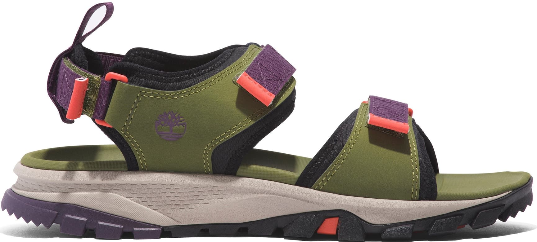 Womens Lincoln Peak 2 Strap Sandal Md Grn Leather, view: 0