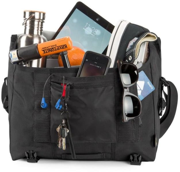 Classic Messenger S 14 liter Navy Waxed Canvas, view: 2