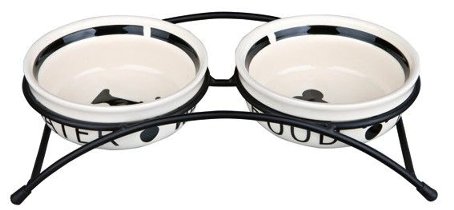 Fôringsstativ Keramikkskål 2x1.6 L, view: 0