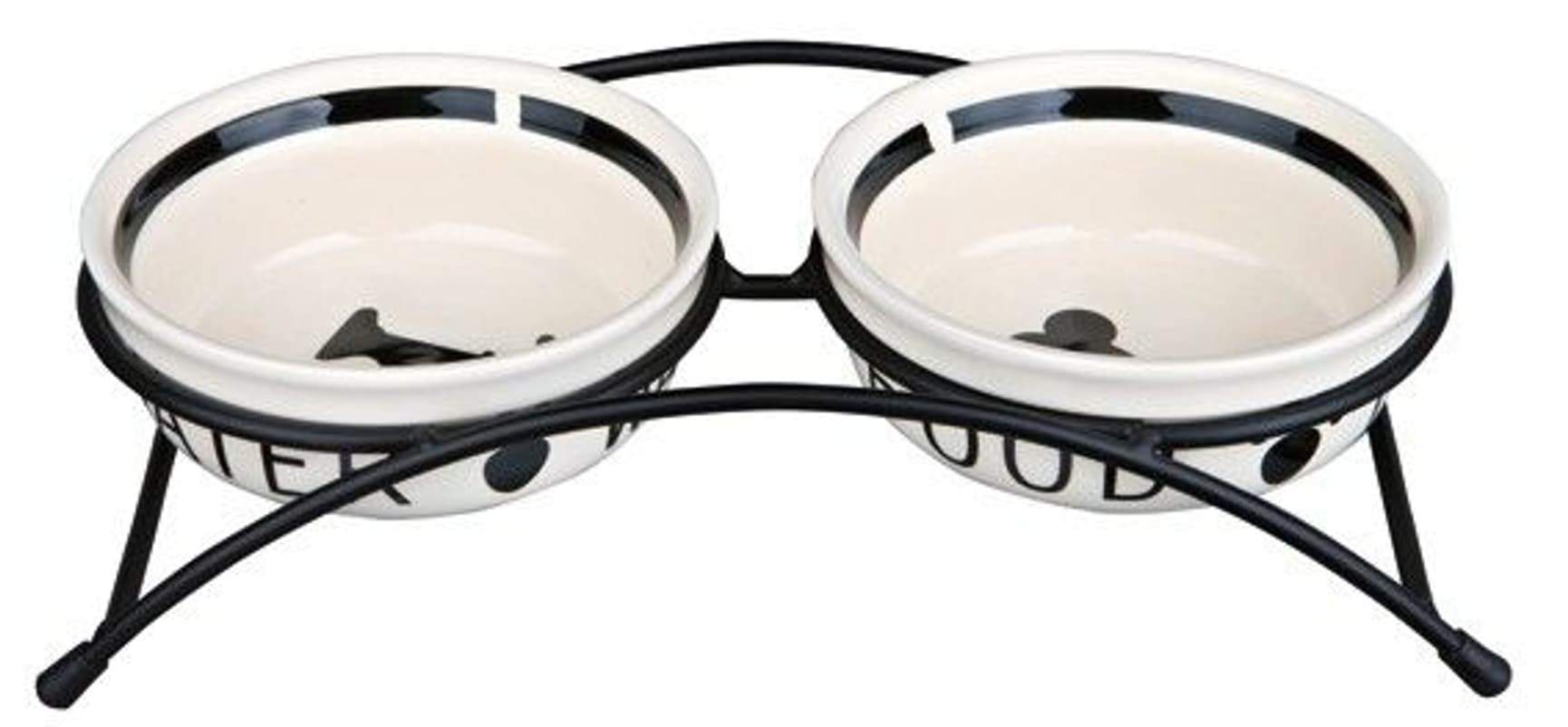 Fôringsstativ Keramikkskål 2x2.6 L, view: 0