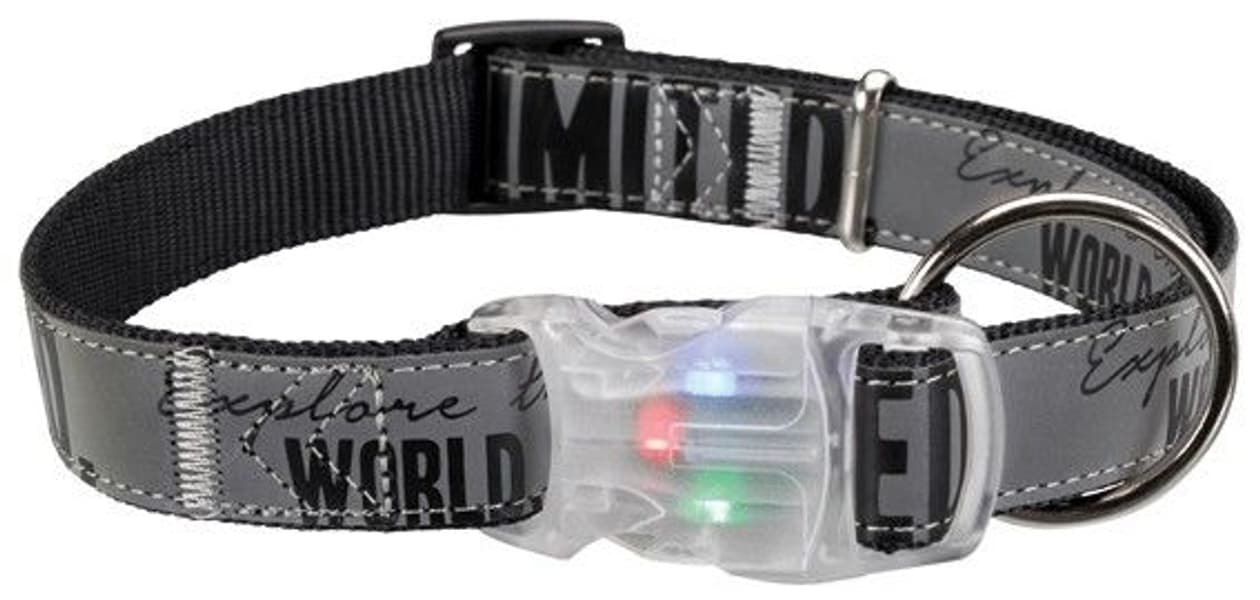 Explore Halsband Med Flasher M-L: 35-55 cm/20 mm Svart/Reflex, view: 1