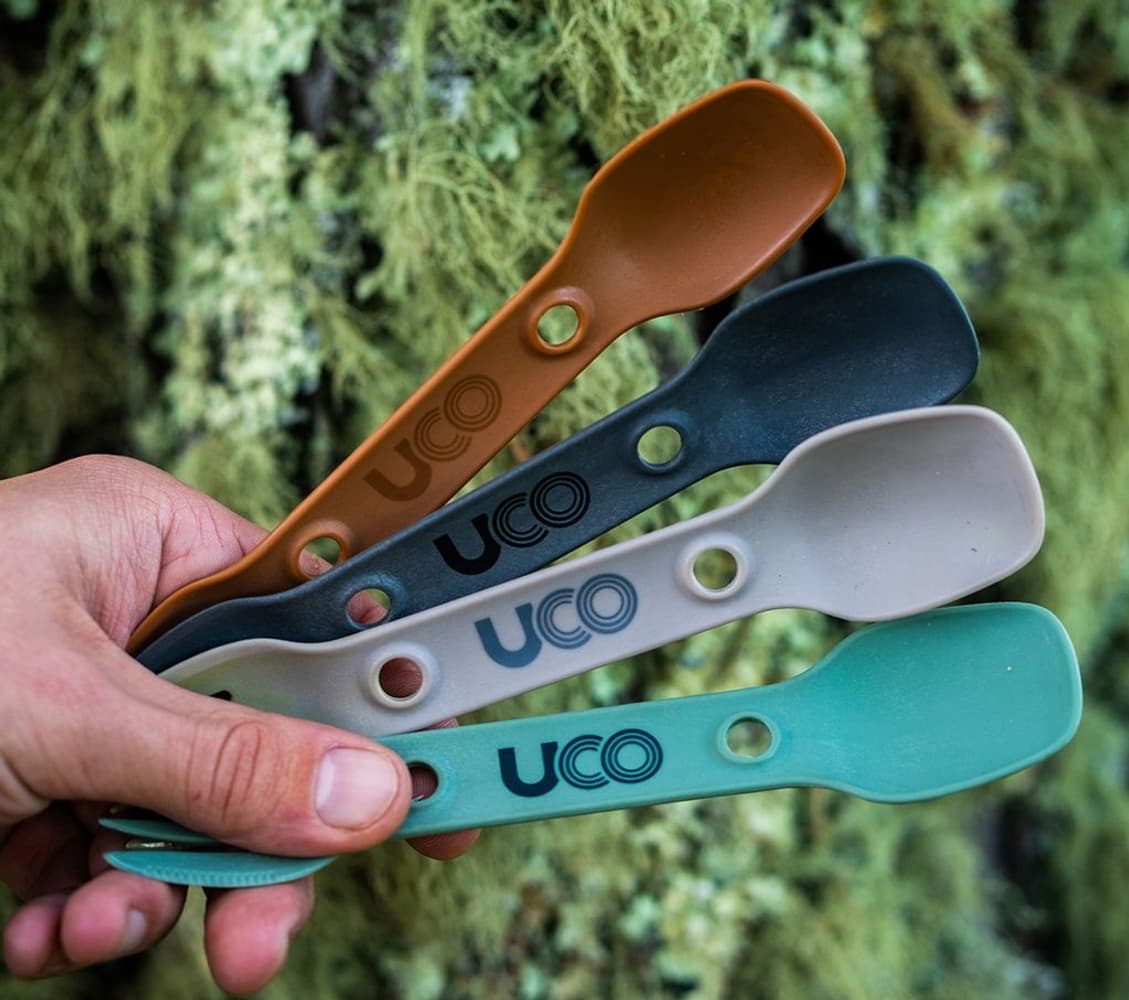 Utility Spork 2Pk with cord Teal+EmberOrange, view: 2