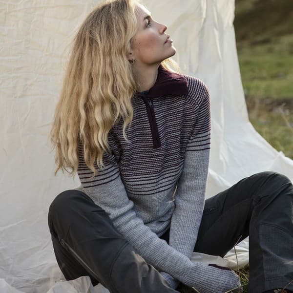 Alta Half Zip Ws Grey Melange/Fig, view: 8