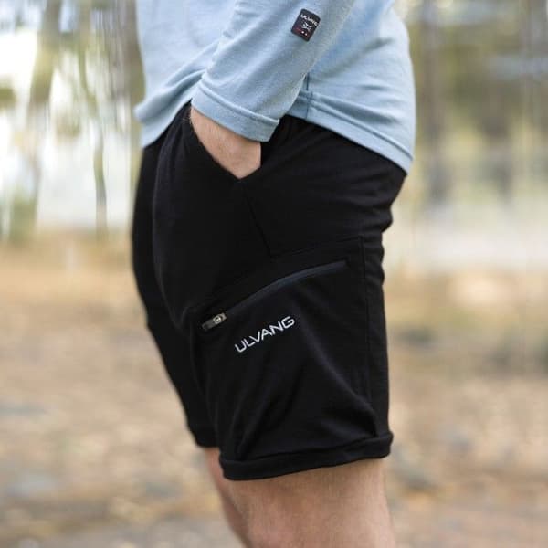 M's Merino Shorts Black, view: 2