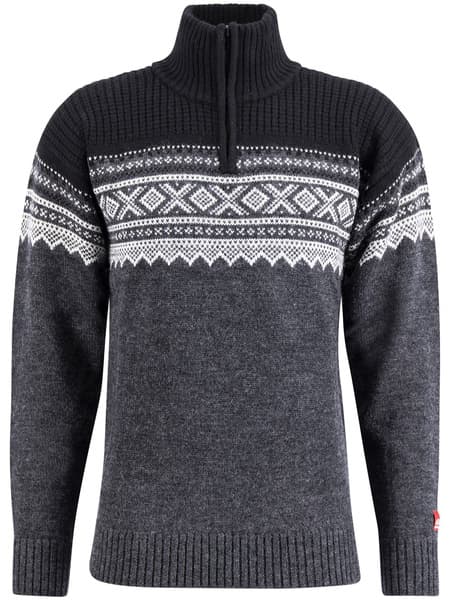 M's Marius Half Zip Charcoal Melange/Black/Vanilla, view: 0