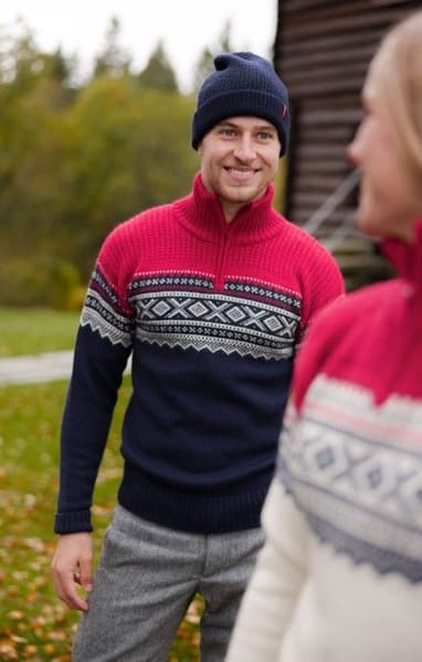 M's Marius Half Zip New Navy/Red/Vanilla, view: 3