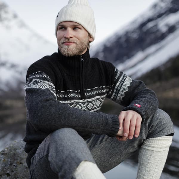 M's Marius Half Zip Charcoal Melange/Black/Vanilla, view: 4