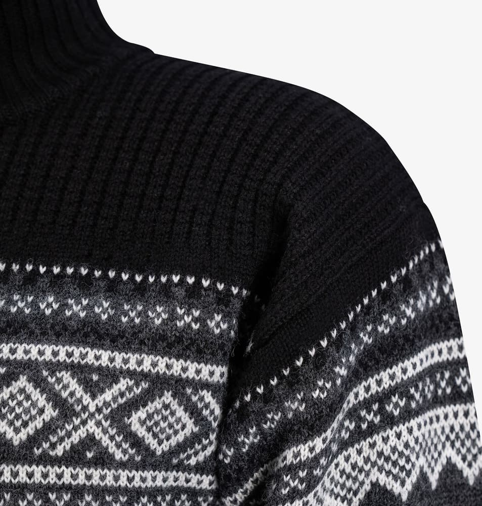 M's Marius Half Zip Charcoal Melange/Black/Vanilla, view: 3