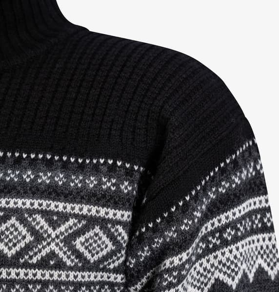 M's Marius Half Zip Charcoal Melange/Black/Vanilla, view: 3