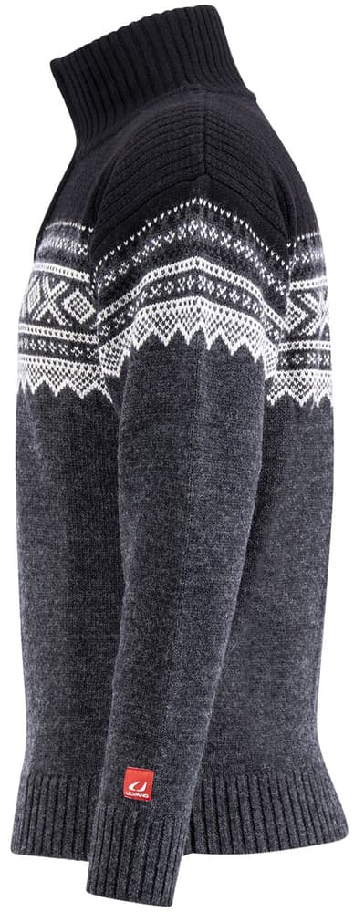 M's Marius Half Zip Charcoal Melange/Black/Vanilla, view: 2