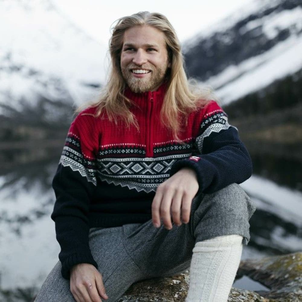 M's Marius Half Zip New Navy/Red/Vanilla, view: 4