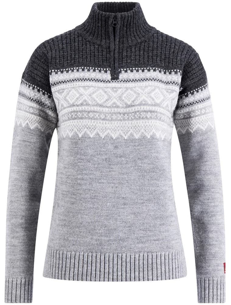 W's Marius Half Zip Grey Melange/Charcoal Melange/Vanilla, view: 0