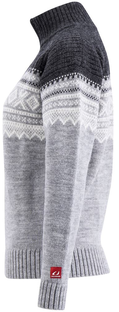 W's Marius Half Zip Grey Melange/Charcoal Melange/Vanilla, view: 2