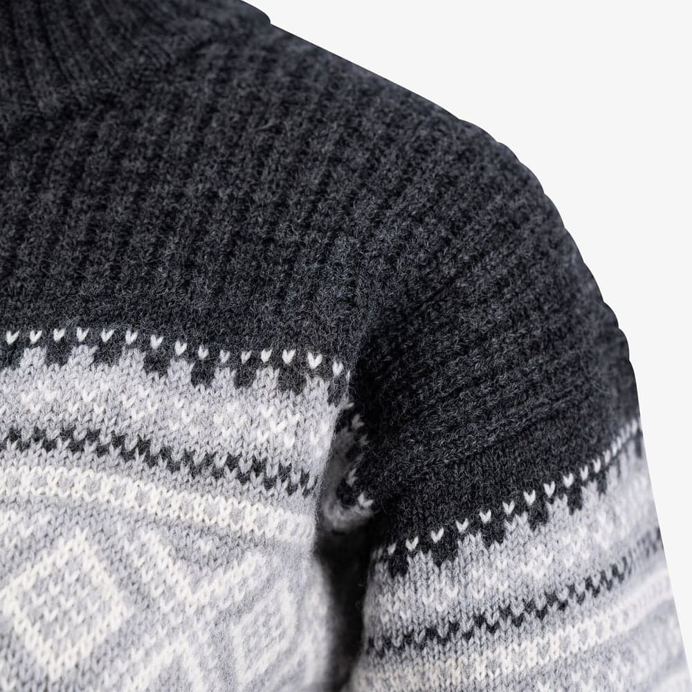 W's Marius Half Zip Grey Melange/Charcoal Melange/Vanilla, view: 3