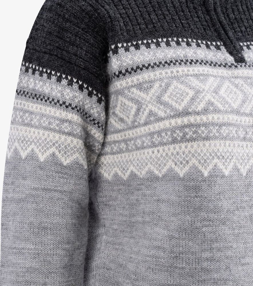 W's Marius Half Zip Grey Melange/Charcoal Melange/Vanilla, view: 4