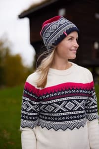 W's Marius Roundneck Vanilla/Ulvang Red/New Navy - view: 1