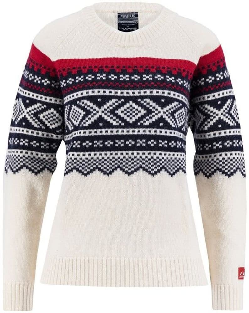 W's Marius Roundneck Vanilla/Ulvang Red/New Navy, view: 0