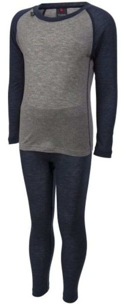 Kids Gausdal Undersett New Navy/Grey Melange, view: 0
