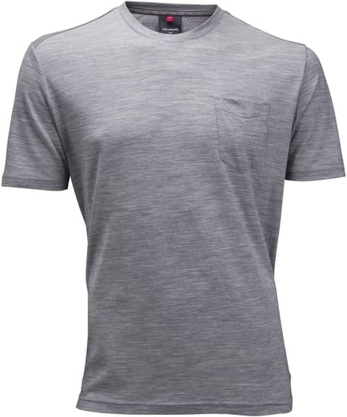 M's Summer Wool tee w/pocket Grey Melange, view: 0
