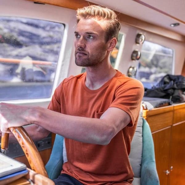 M's Summer Wool tee w/pocket Bombay Brown, view: 2