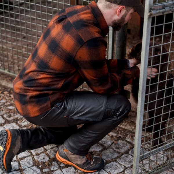 M's Lynx Wool Shirt Dark Orange, view: 5