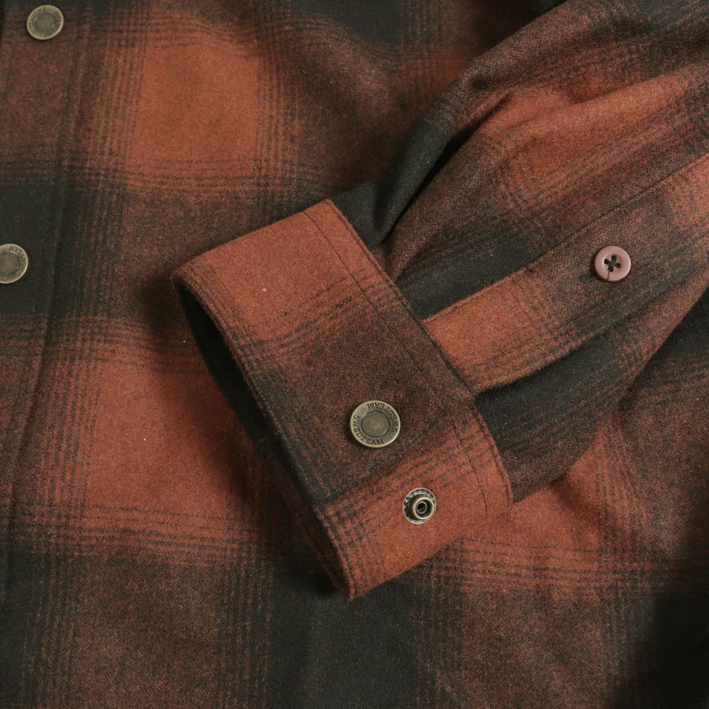 M's Lynx Wool Shirt Dark Orange, view: 2