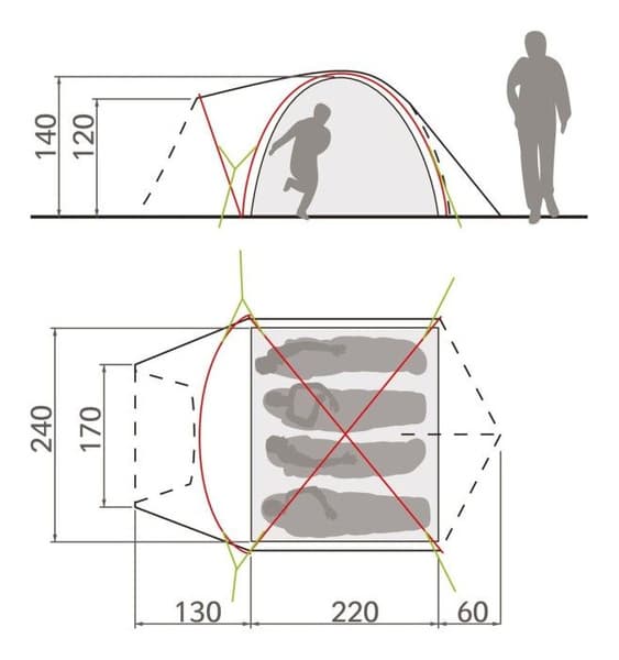 Campo Grande XT 4P Terracotta, view: 3