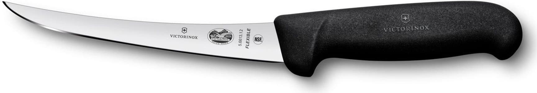 Slaktekniv 12 cm Svart Fibrox smalt fleksibelt, bøyd kutt, view: 0