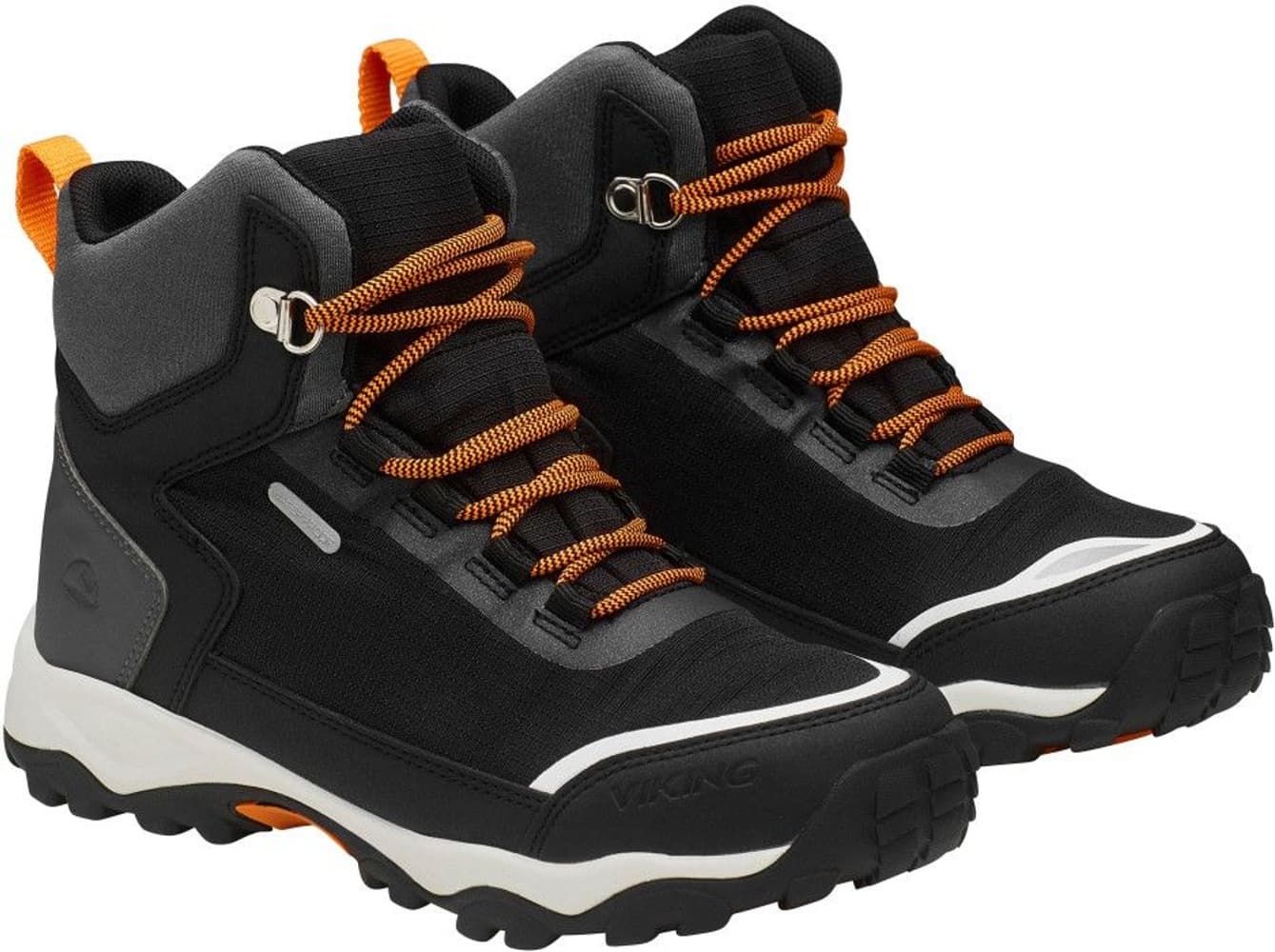 Junior Akkarvik Mid Waterproof Black/Orange, view: 3