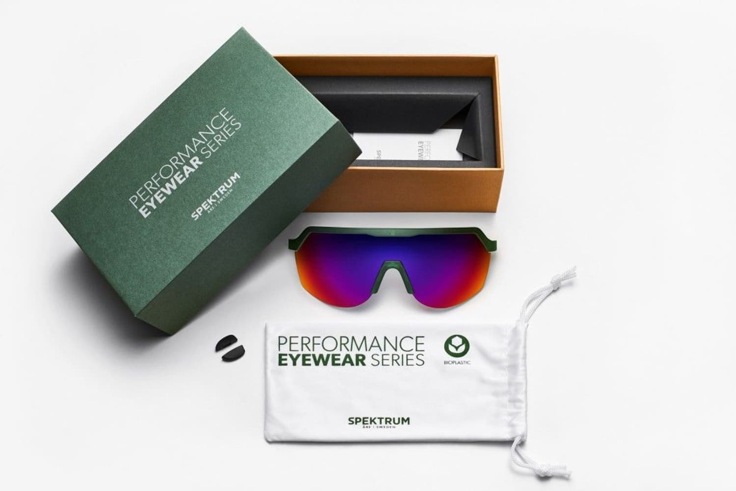 Blank Sunglasses Moss Green with Infrared Lens, view: 6