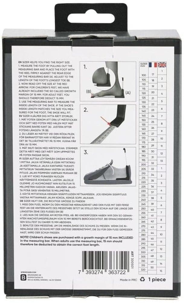 Sizer målestokk, view: 4