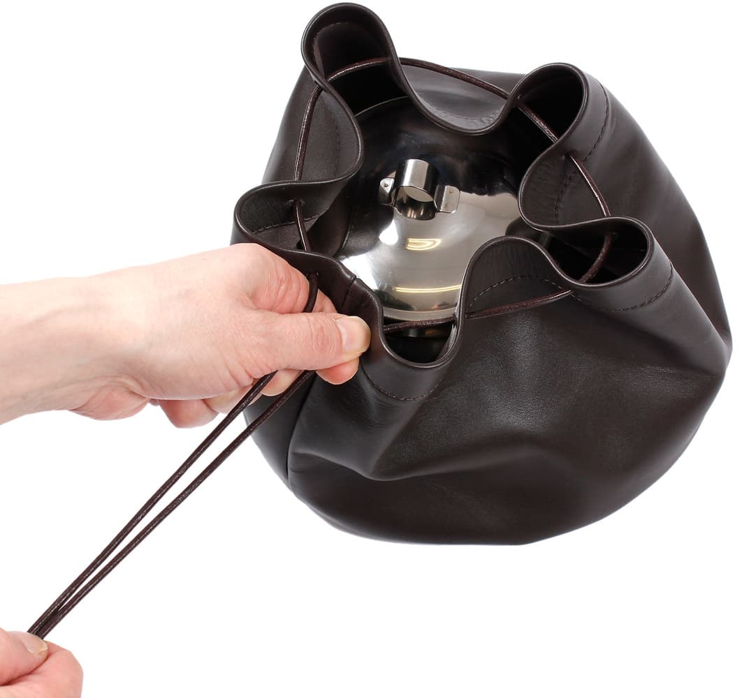 Kaffekannefutteral i lær, view: 3