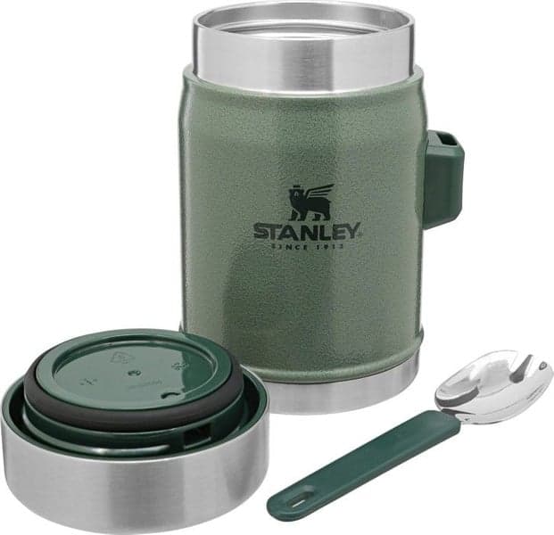 The Legendary Food Jar + Spork 0,4L Hammertone Green, view: 2