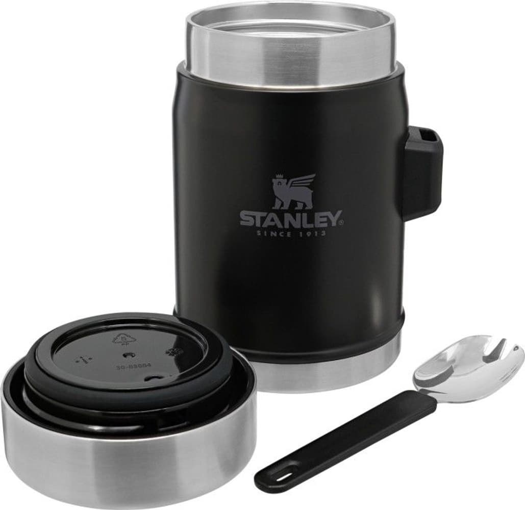 The Legendary Food Jar + Spork 0,4L Matte Black, view: 2