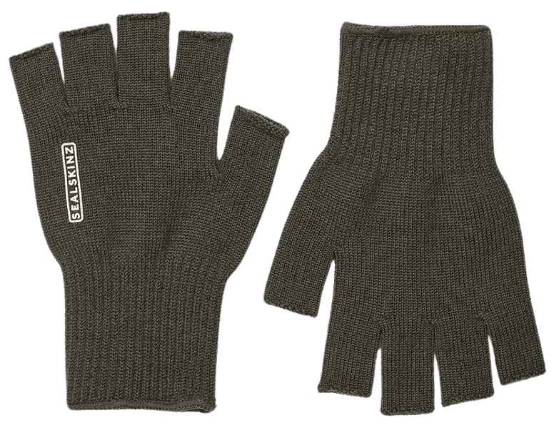 Thornham Merino Fingerless Glove Olive, view: 0