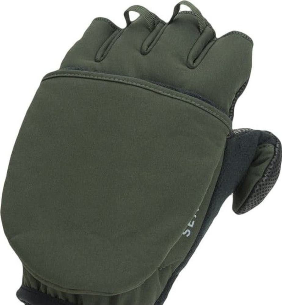 SealSkinz Windproof Cold Weather Convertible Mitt Olive Green/Black, view: 3