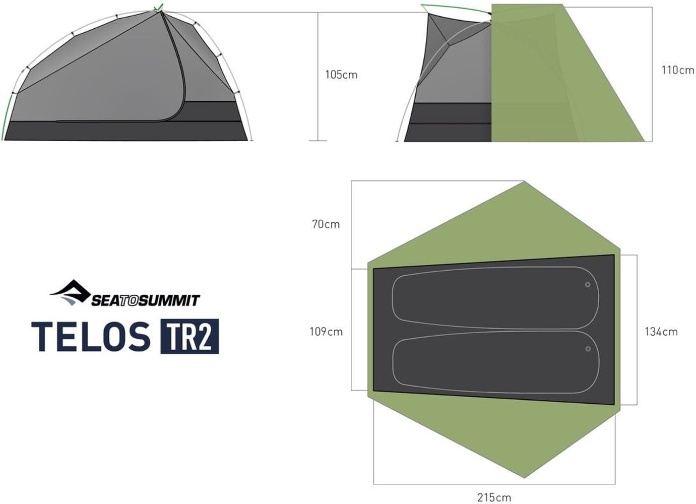 Tent Telos Tr2 Green, view: 16