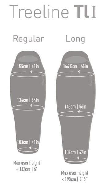 Sleepbag Down Treeline TLI -3°C Long Unisex, view: 4