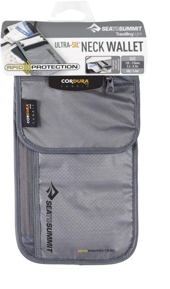 Travelling Light Neck Wallet RFID 5P Black/Grey, view: 0