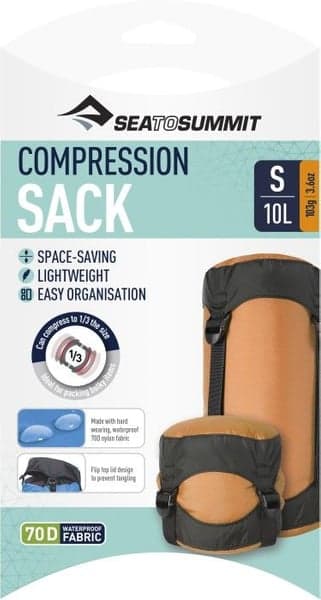 Stuff Sack Compression Nylon S 10L/3,3L Red, view: 2