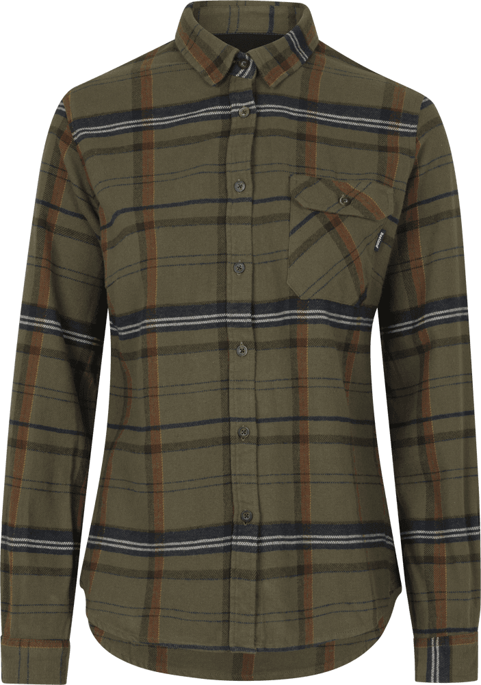 Skye Flannel Shirt Grape Leaf/Terracotta Check, view: 0
