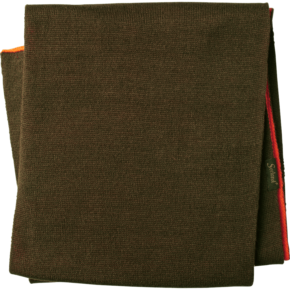 Ian Reversible Scarf Hi-Vis Orange/Pine Green, view: 0