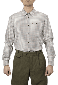 Oxford Shooting Shirt Grape Leaf/Terracotta Check - view: 4