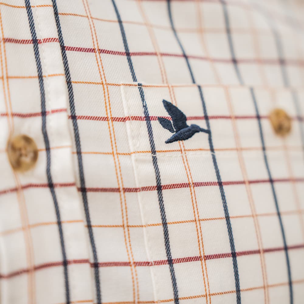 Oxford Skytteskjorta Classic Blue/Merlot Check, view: 2