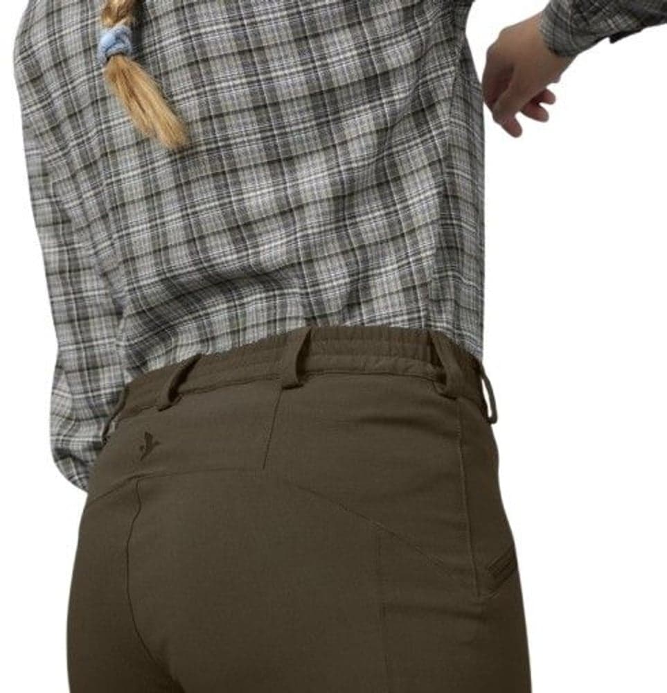 Larch Stretch Trouser Women Chocolate Torte Pine Green/, view: 3