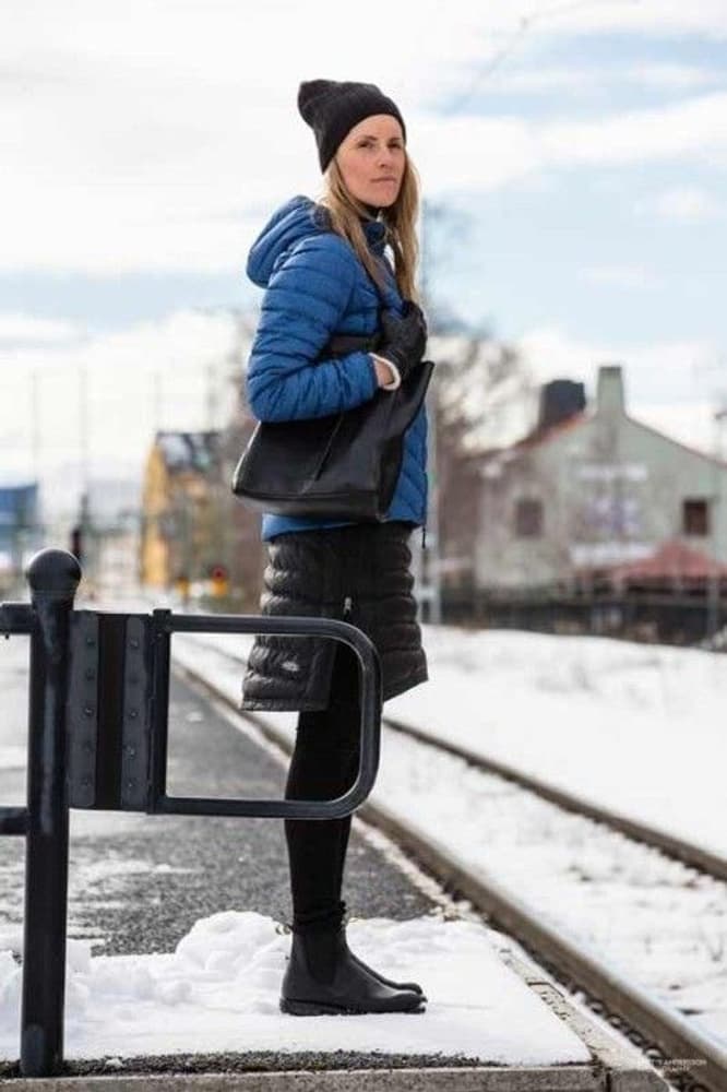 Short Down Skirt Black, view: 3